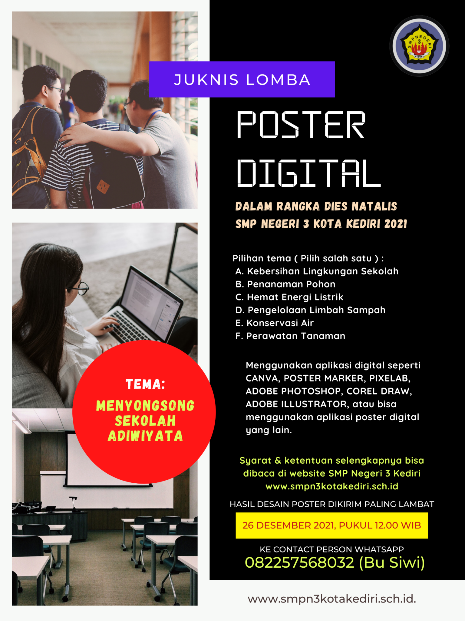 Lomba Poster Digital – Dies Natalis SMPN 3 Kediri – Situs Resmi SMP ...